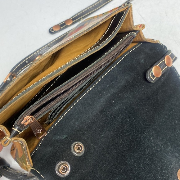 Patricia Nash Floral Leather Crossbody Purse - Picture 14 of 17